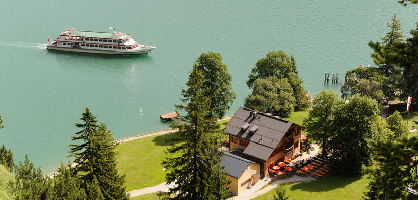 Kombinierte See- und Schiffwanderung mit der Achenseeschifffahrt zur Gaisalm.