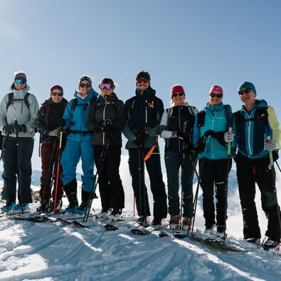 Photo of a group of ski tourer's in the Rofan.