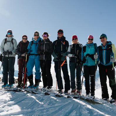 Foto einer Gruppe Skitourengeher am Rofan