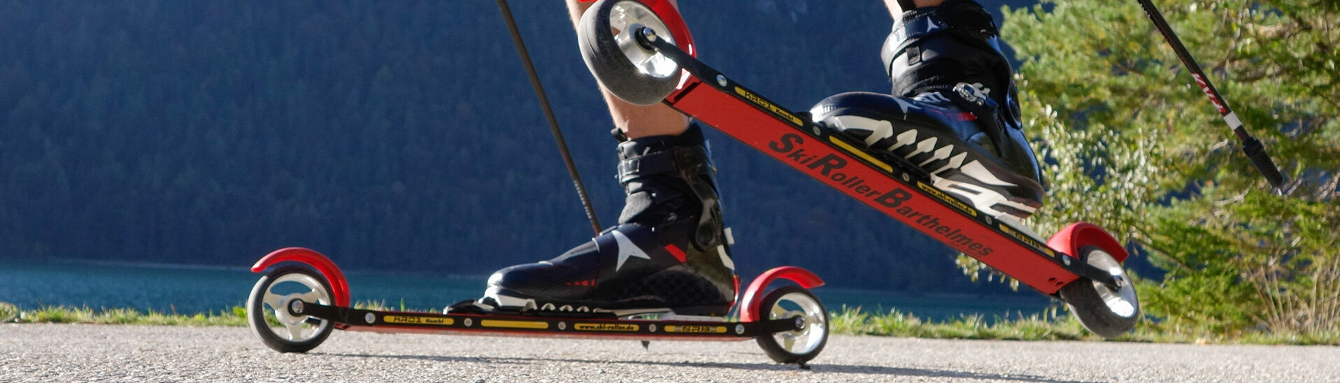 Die Region besitzt ein vielfältiges Streckennetz zum Skirollern.}