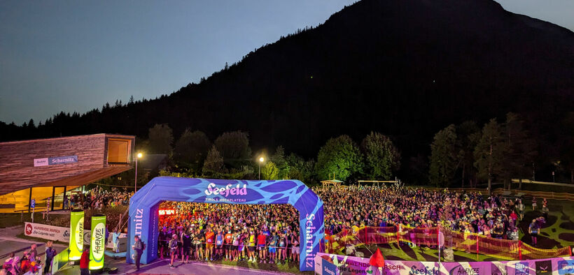 Start of the Karwendelmarsch in Scharnitz.