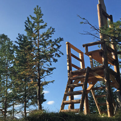 Der hölzerner Thron, welcher sich bei der Kaiser Maximilian Rast befindet, ermöglicht einen wunderschönen Ausblick.