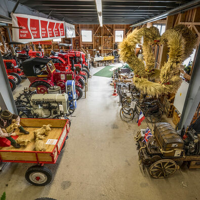 Vintage tractor exhibition at the Achensee Museum World in Maurach am Achensee.
