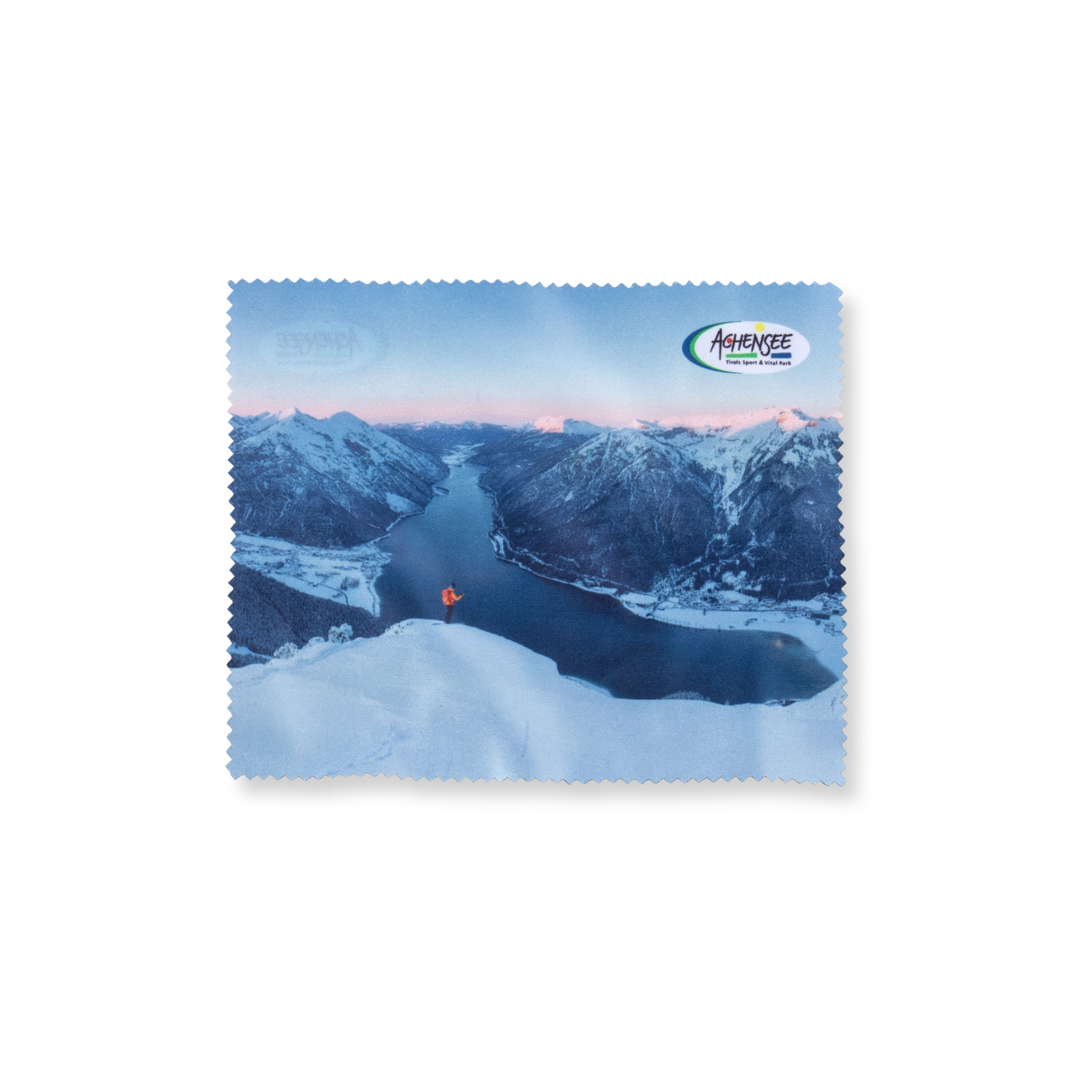 Brillenputztuch mit Achensee-Wende-Motiv
