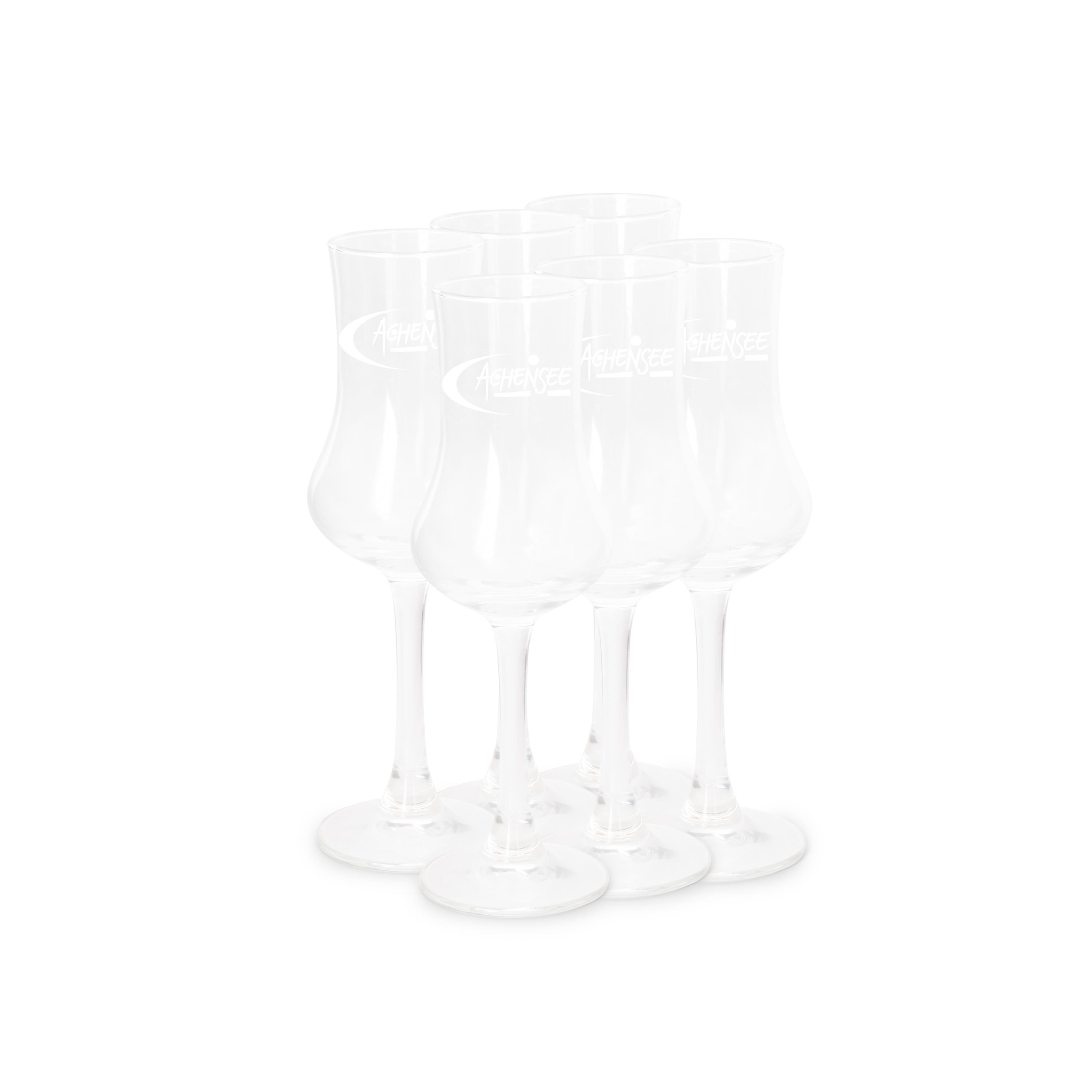 Grappa Glas mit Achensee-Schriftzug